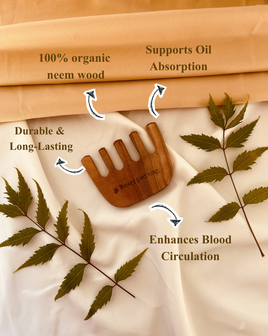 Neem Wood Scalp Massager Comb