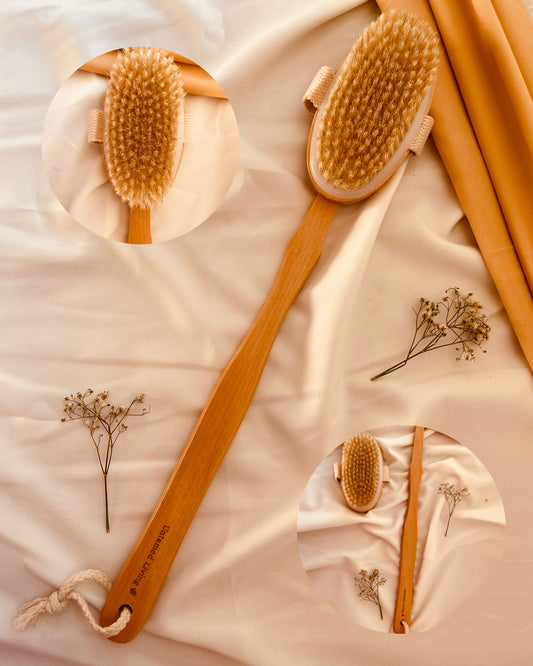 2-in-1 Detachable Wooden Dry/Bathing Brush