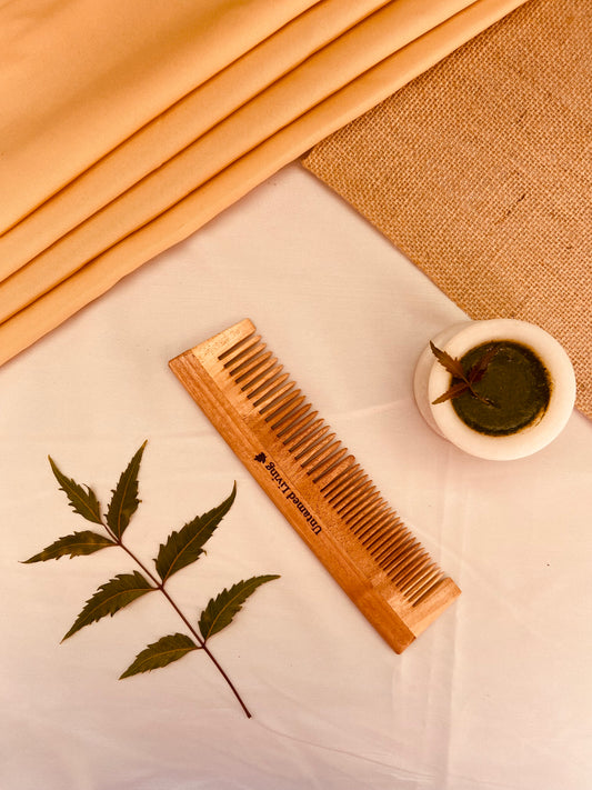 Neemwood Dual Tooth Comb